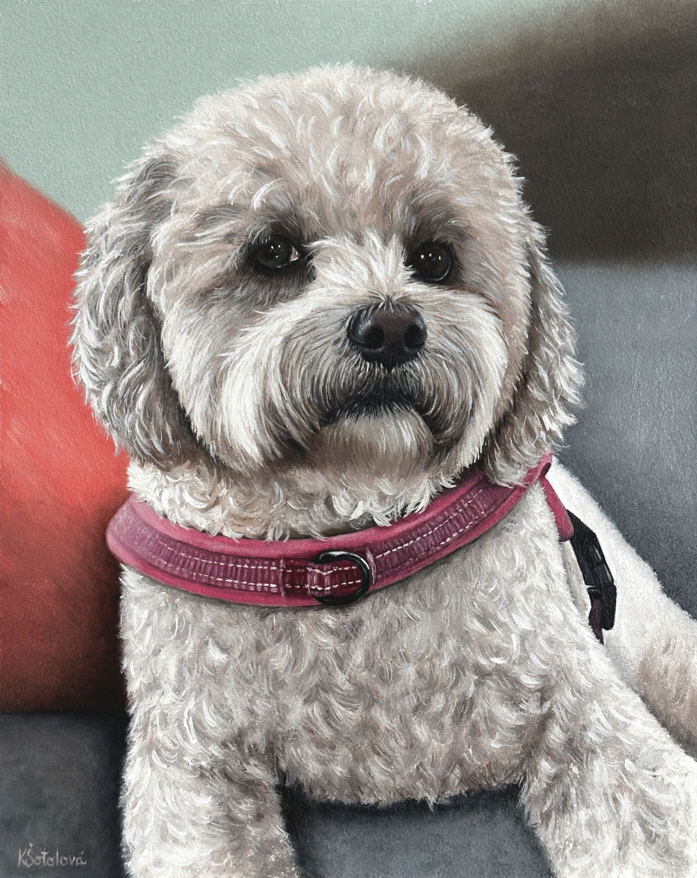 Chloe, Cockapoo, 30x24 cm